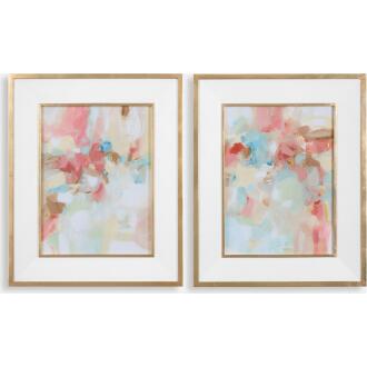 A Touch Of Blush And Rosewood Fences-Abstract Art